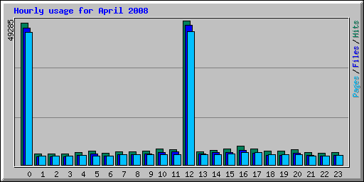 Hourly usage for April 2008