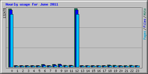 Hourly usage for June 2011