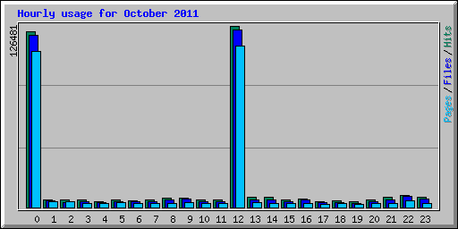 Hourly usage for October 2011