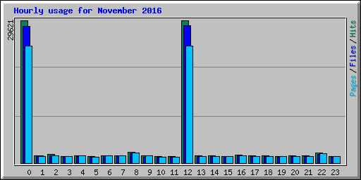 Hourly usage for November 2016