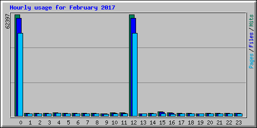 Hourly usage for February 2017